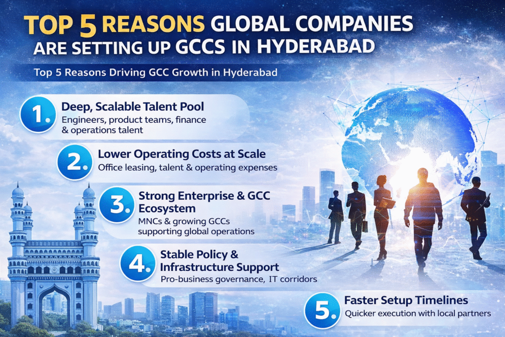 Top 5 Reasons Why Global Companies Are Setting Up GCCs in Hyderabad India